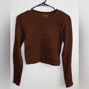 FOREVER 21 Ribbed Long Sleeve Top